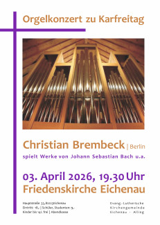 Orgelkonzert Karfreitag 2026