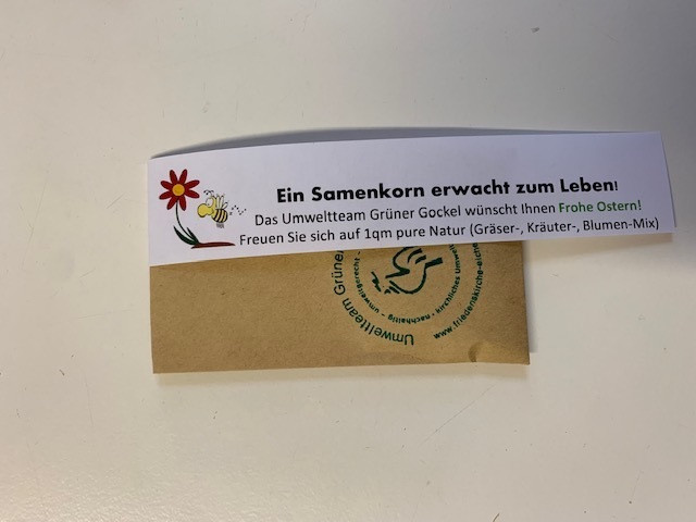 Das waren unsere Ostergrüße an unsere Kirchenbesucher.